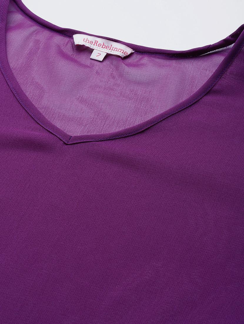 women's straight v neck top - 19220844 - Standard Image - 4