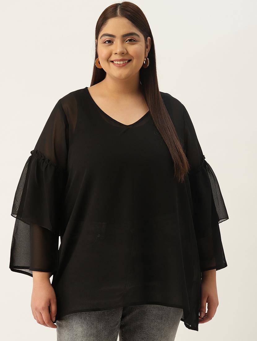 women's a line v neck top - 19220845 - Zoom Image - 0