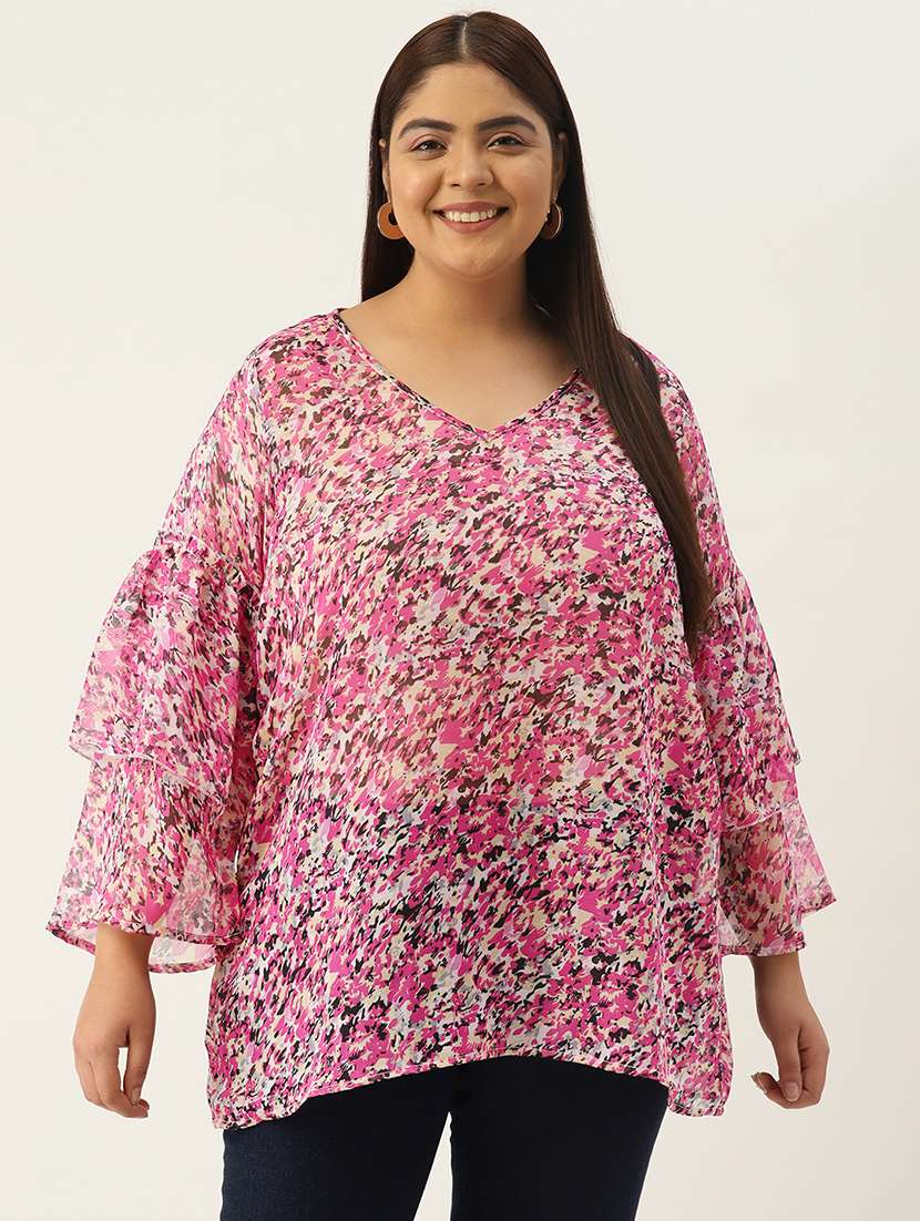 women's a line v neck top