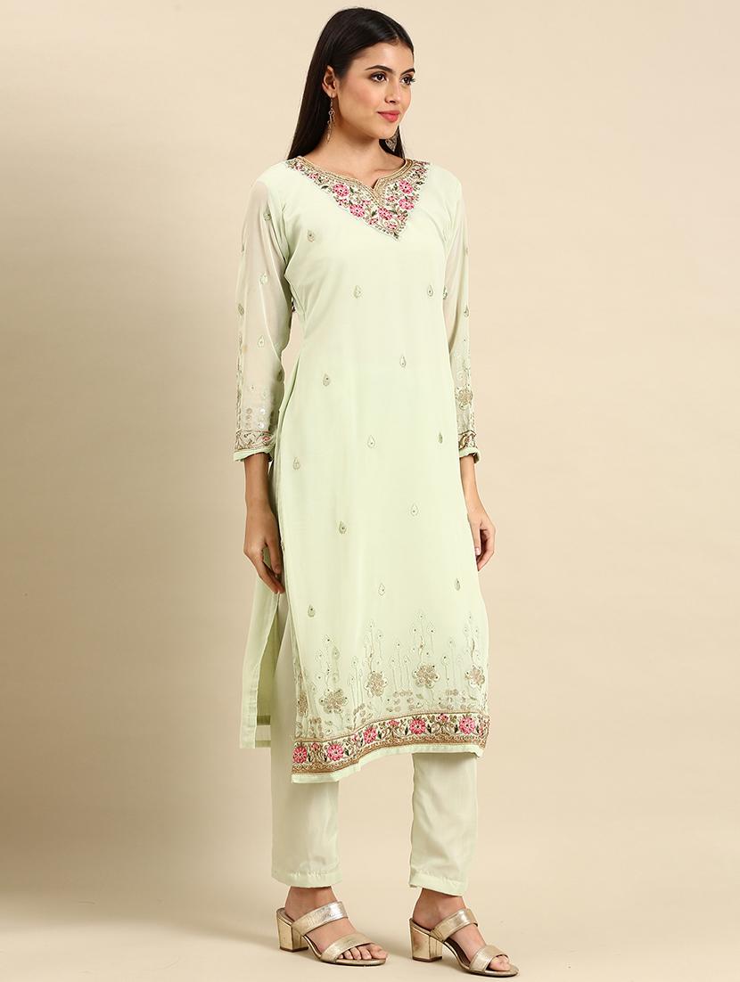 embroidered unstitched suit set - 19220918 -  Standard Image - 1