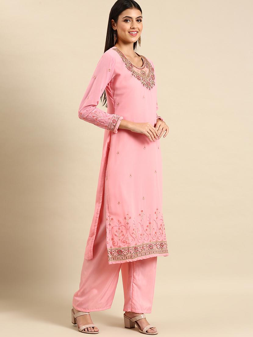 embroidered unstitched suit set - 19220941 -  Standard Image - 1