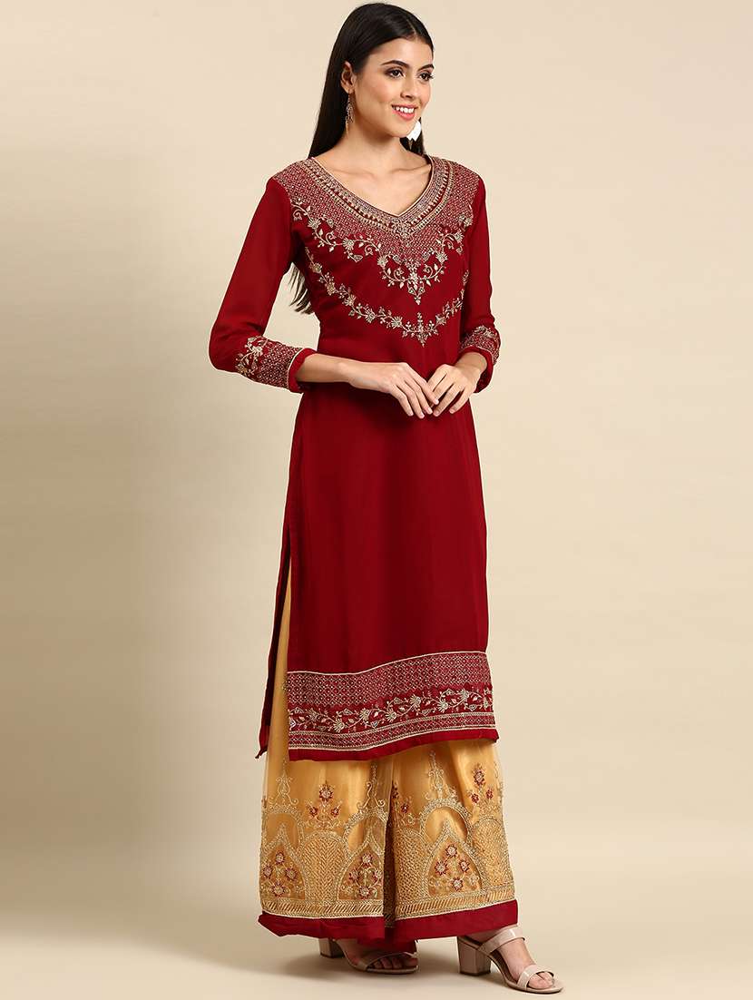 embroidered unstitched suit set - 19220946 -  Standard Image - 1