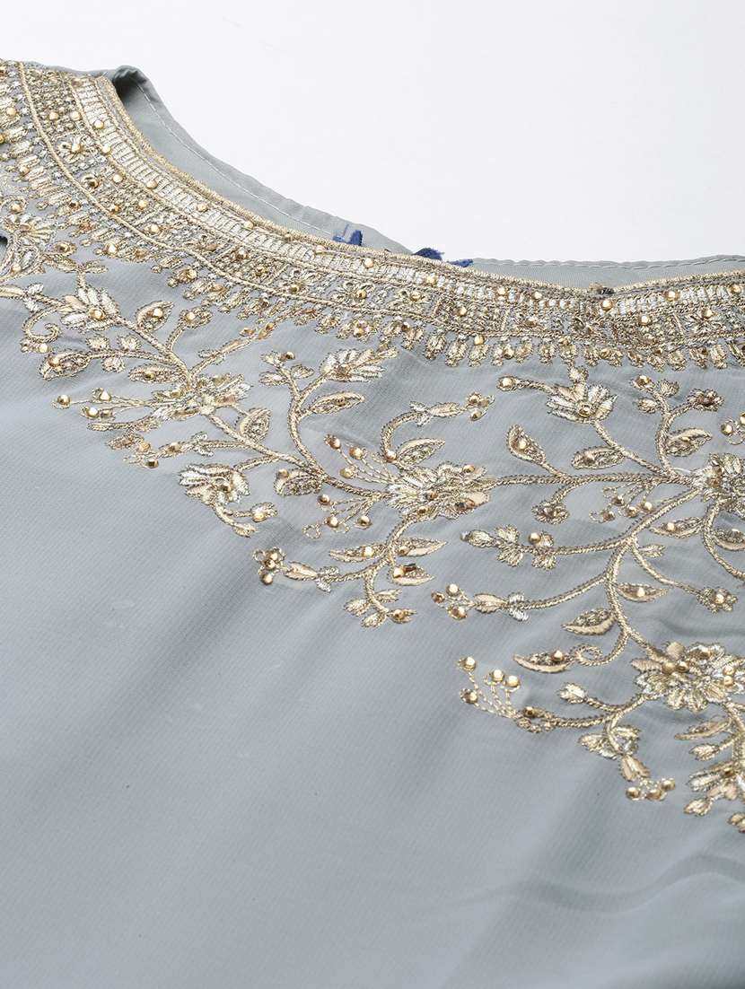 embroidered unstitched suit set - 19220990 - Standard Image - 4