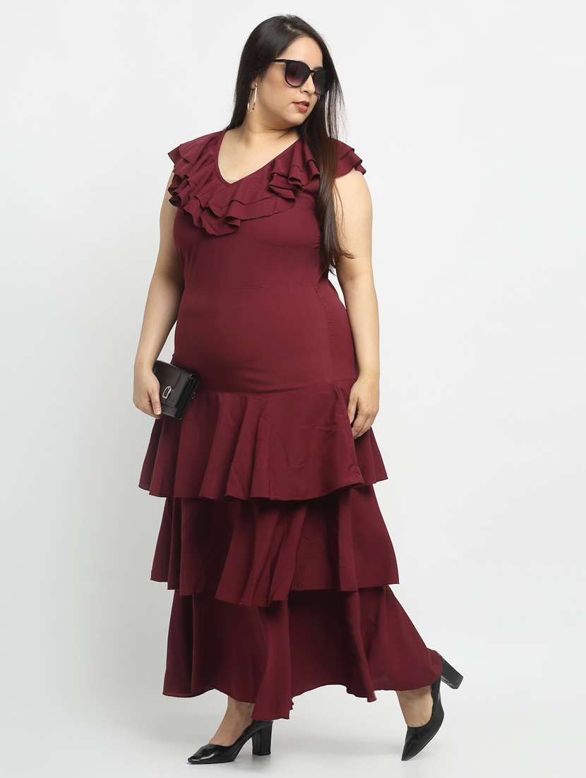 women's layered solid dress - 19221275 - Zoom Image - 0