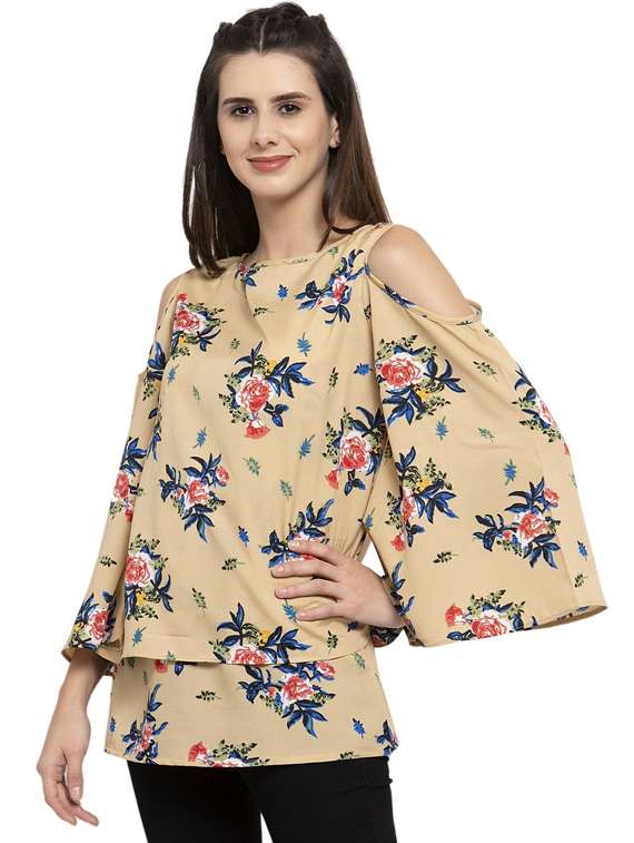 women's peplum round neck top - 19221318 -  Standard Image - 1