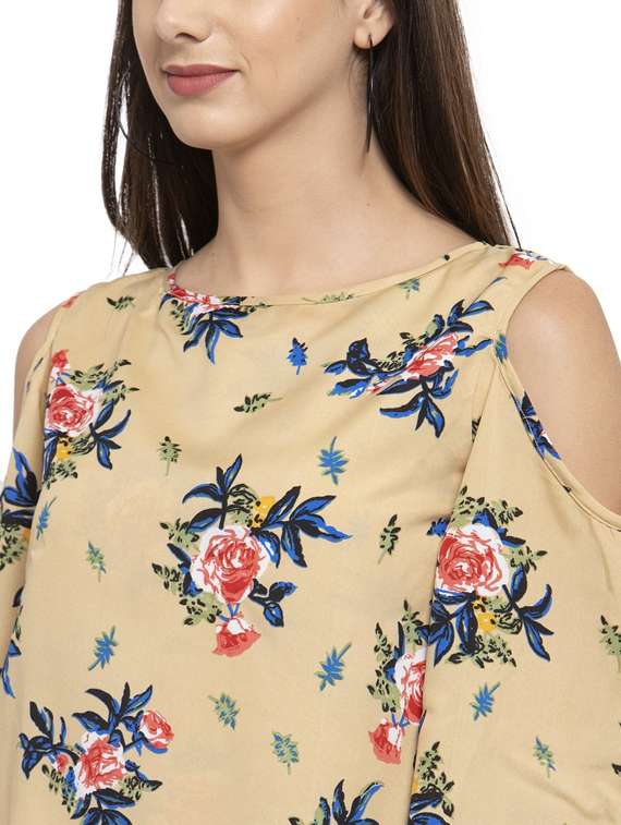 women's peplum round neck top - 19221318 -  Standard Image - 4