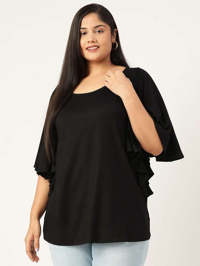 women's straight round neck top - 19223345 - Zoom Image - 0