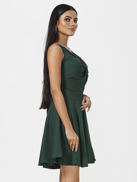 women's fit & flare solid dress - 19223529 - Standard Image - 1