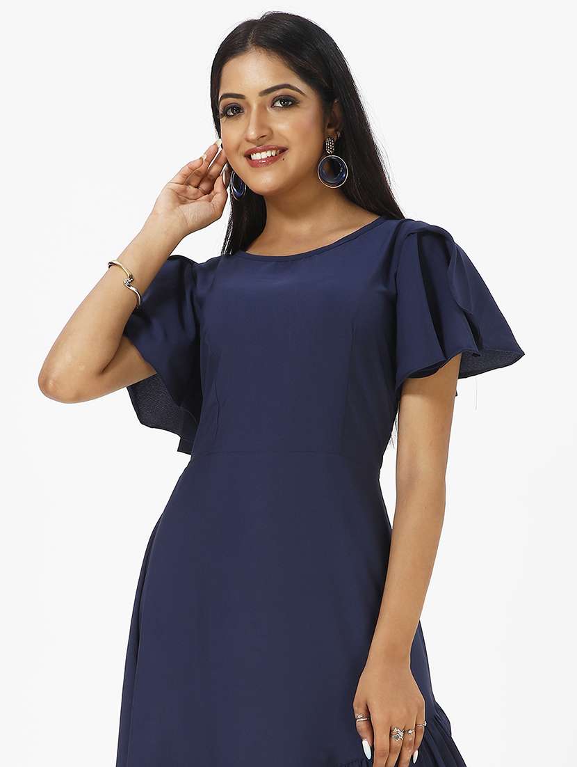 women's high low solid dress - 19223532 -  Standard Image - 4