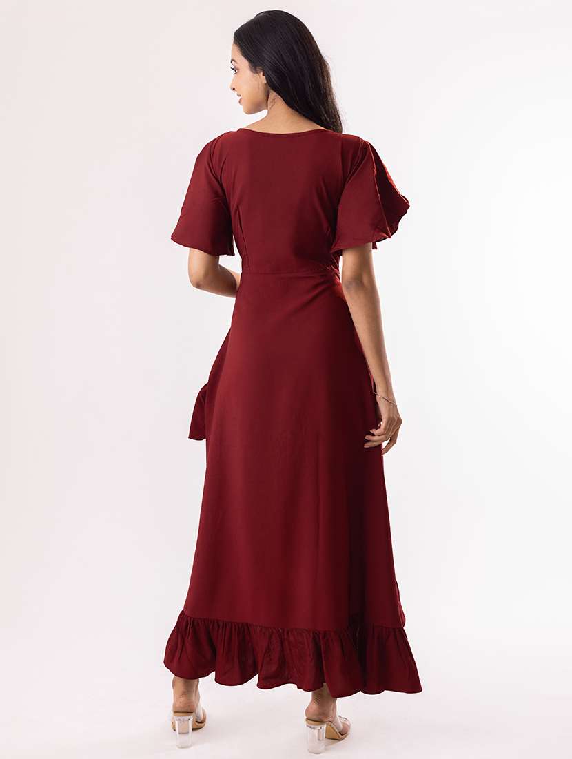 women's high low solid dress - 19223533 -  Standard Image - 4