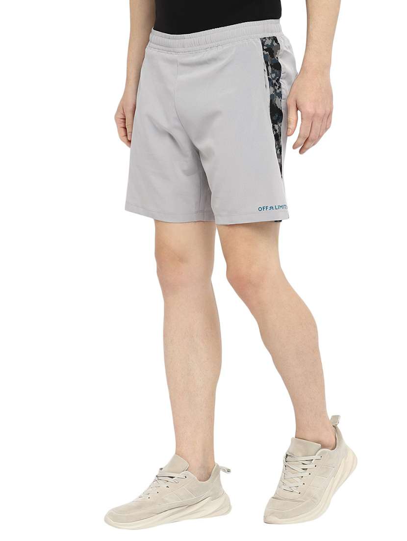 grey mid rise solid short - 19223680 -  Standard Image - 1