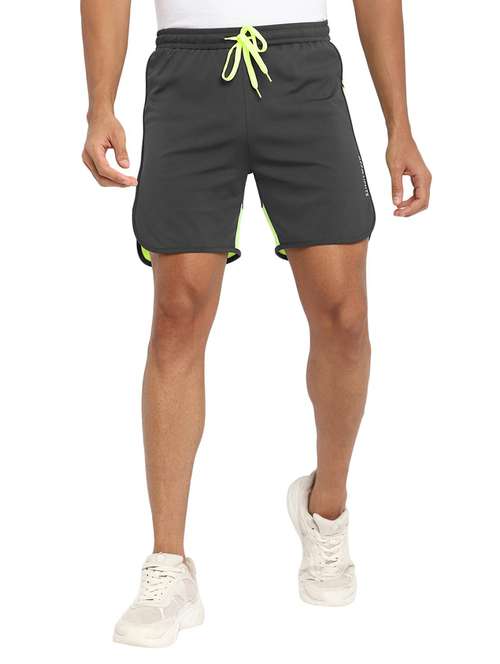 grey mid rise solid short - 19223681 -  Standard Image - 0