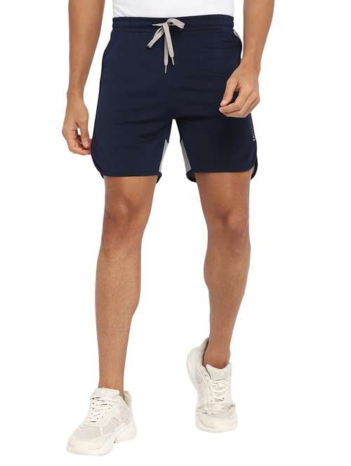 blue mid rise solid short - 19223682 - Standard Image - 0