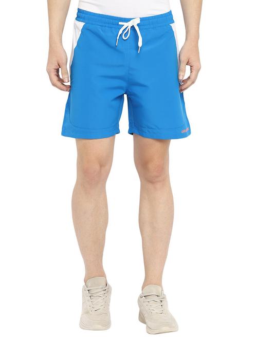 blue  mid rise solid short - 19223683 -  Standard Image - 0