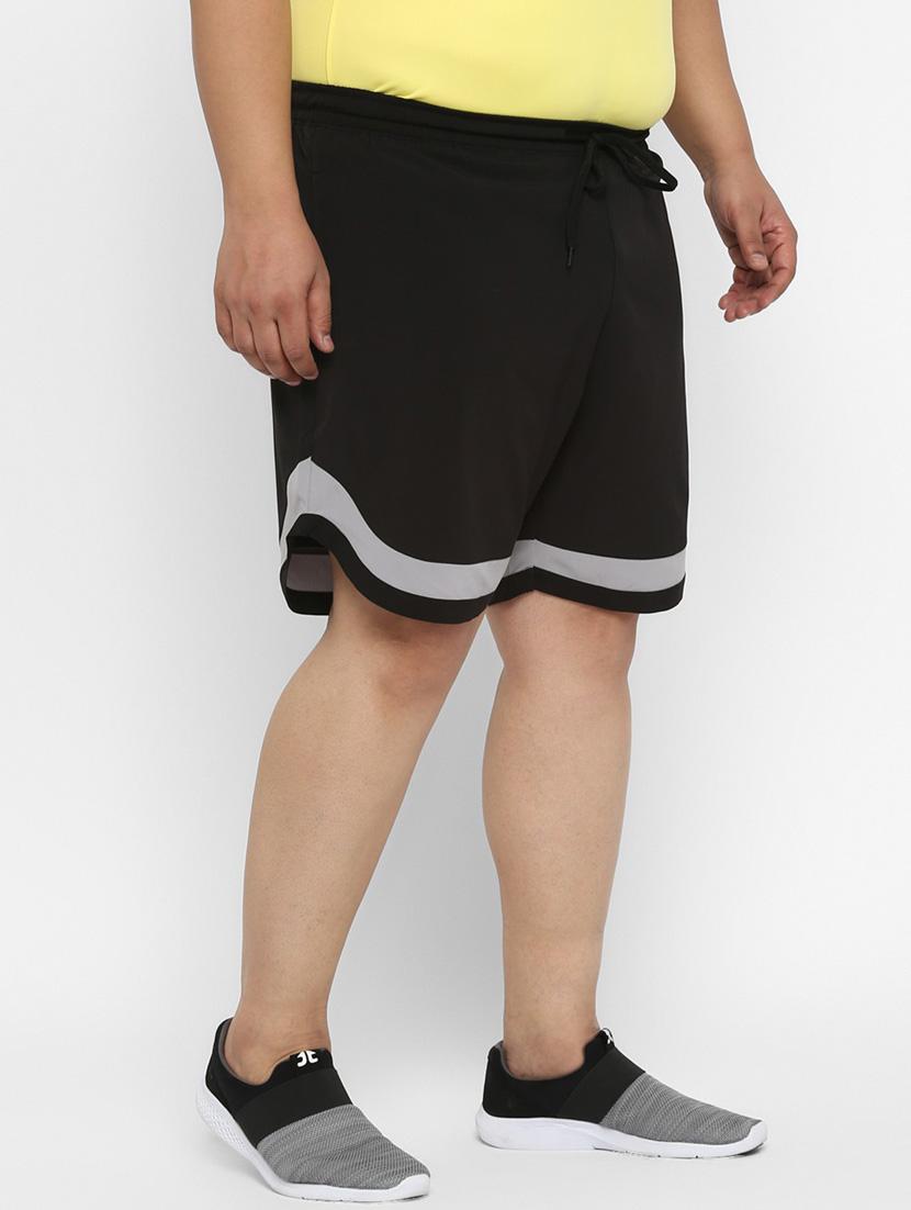 black mid rise color block shorts - 19223712 -  Standard Image - 1