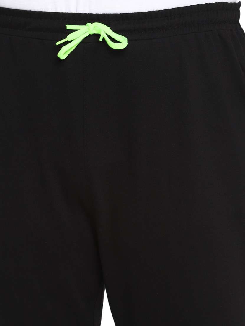 black color block full length track pant - 19223774 -  Standard Image - 4