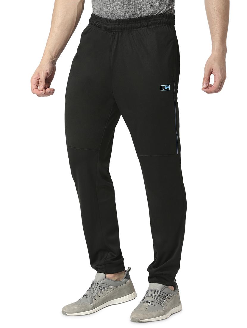 black full length track pant - 19224036 - Standard Image - 1