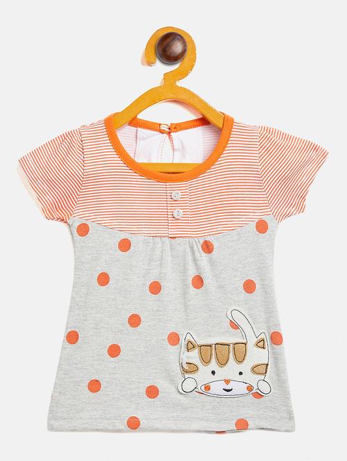 girls round neck printed frock - 19224094 - Standard Image - 0