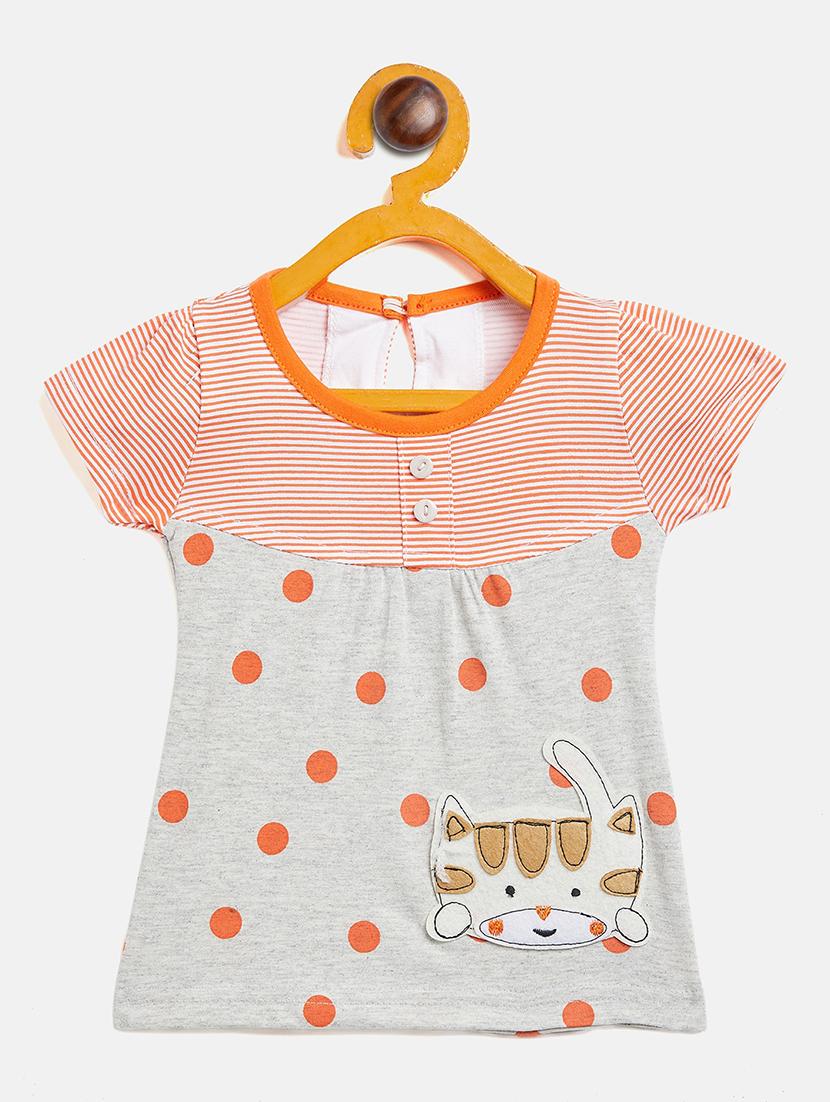 girls round neck printed frock - 19224094 - Zoom Image - 0