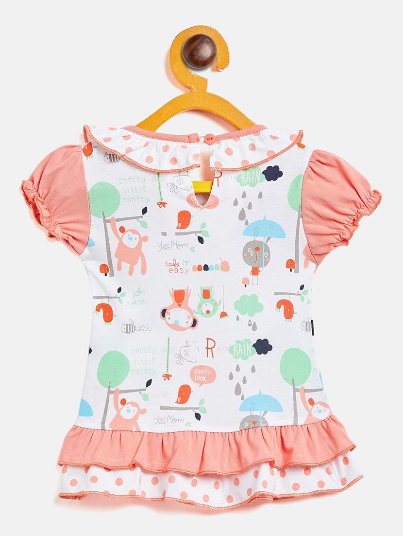 girls round neck printed frock - 19224111 - Standard Image - 1