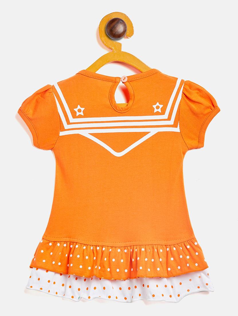 girls round neck printed frock - 19224117 - Standard Image - 1