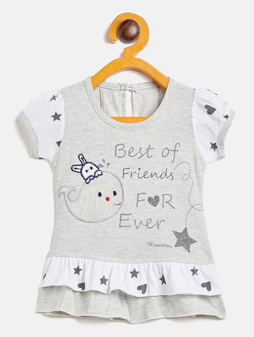 girls round neck printed frock - 19224146 - Zoom Image - 0
