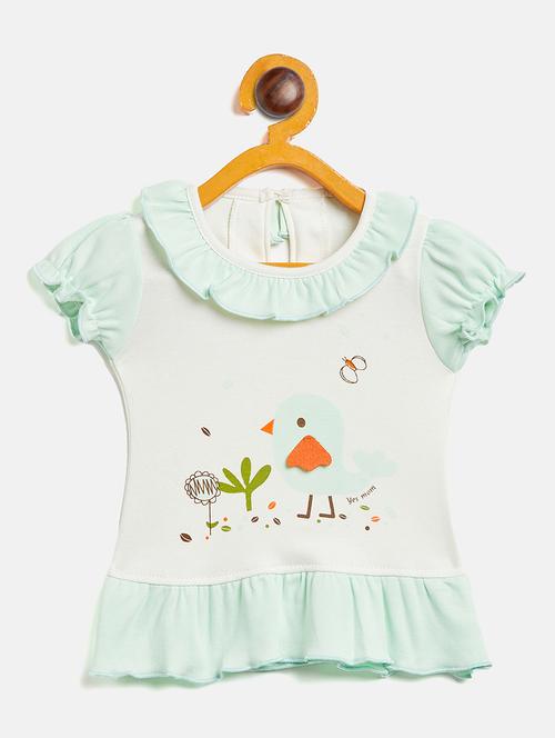 girls round neck printed frock - 19224159 - Standard Image - 0