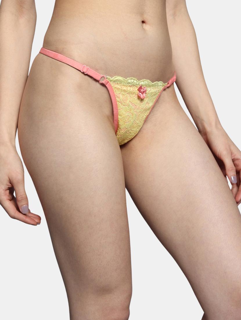 lace detailed thongs panty - 19224810 - Standard Image - 1
