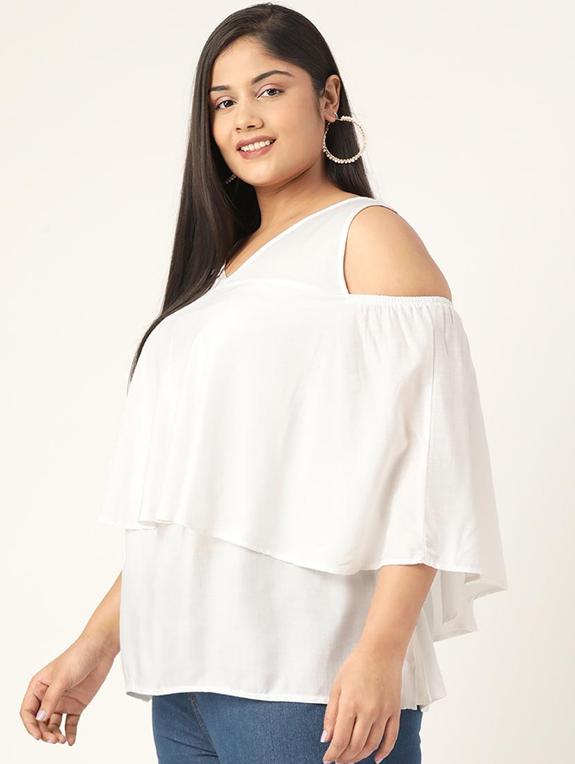 women's layered v neck top - 19225011 - Standard Image - 1