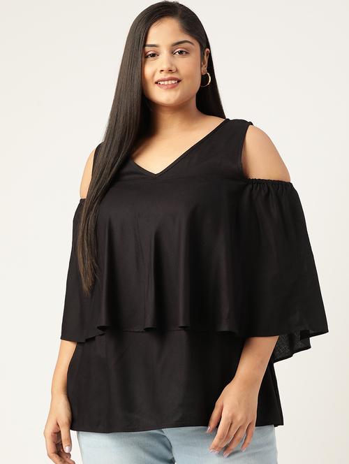women's layered v neck top - 19225013 -  Standard Image - 0
