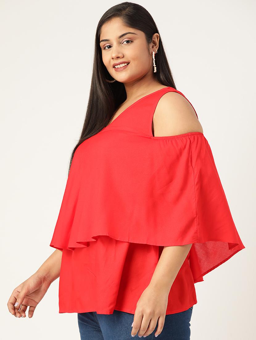 women's layered v neck top - 19225015 -  Standard Image - 1