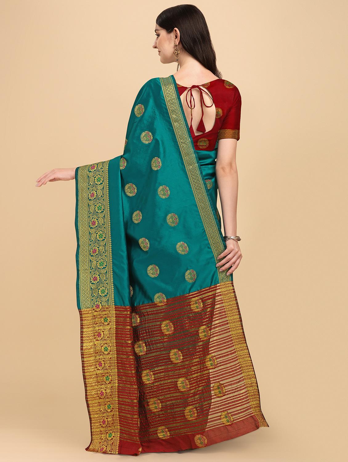 self design banarasi saree - 19226112 - Standard Image - 1