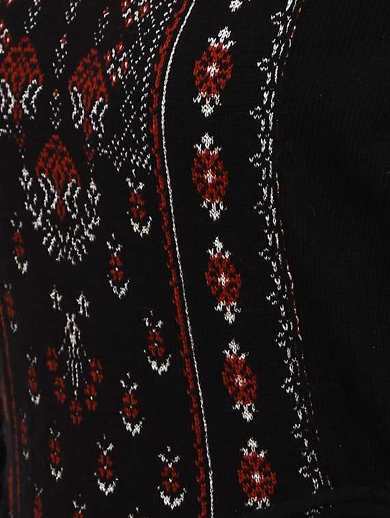 black self design straight kurta - 19226434 -  Standard Image - 4