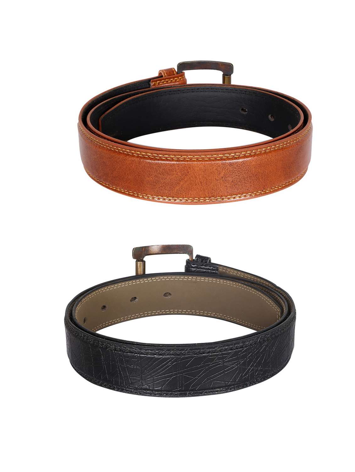 pack of 2 leatherette belt - 19226778 -  Standard Image - 1