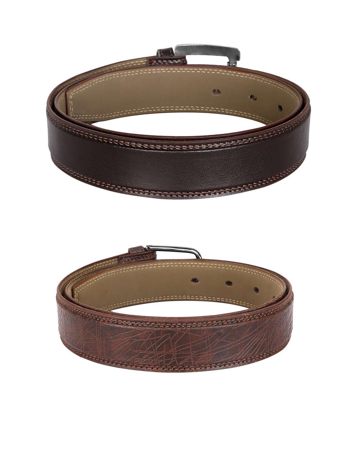 combo pack of brown leatherette belts - 19227745 -  Standard Image - 1