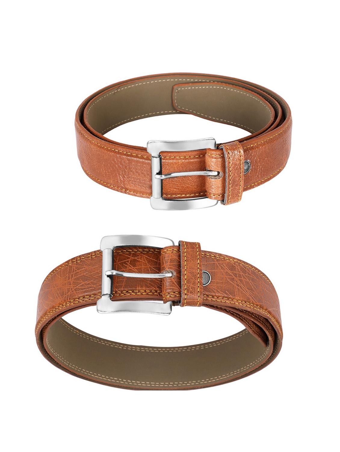 combo pack of brown leatherette belts - 19228115 -  Standard Image - 1