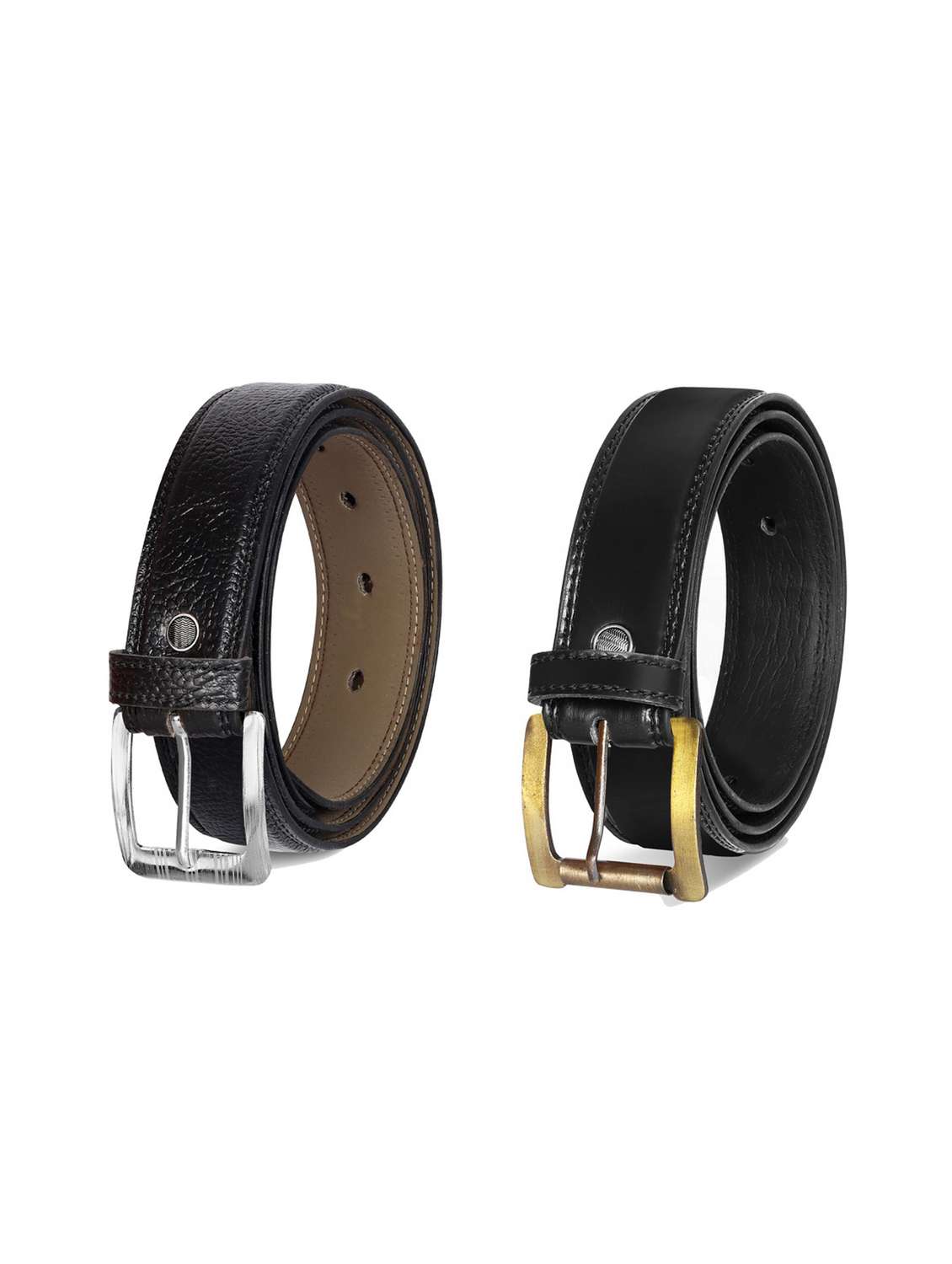 combo pack of black leatherette belts