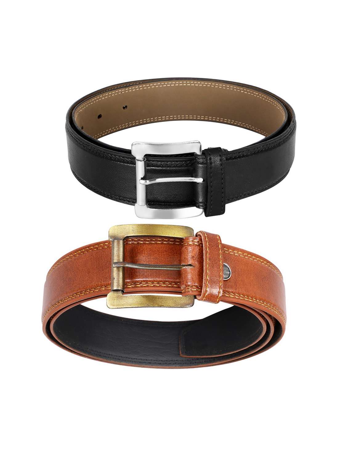 pack of 2 leatherette belts - 19229566 -  Standard Image - 1