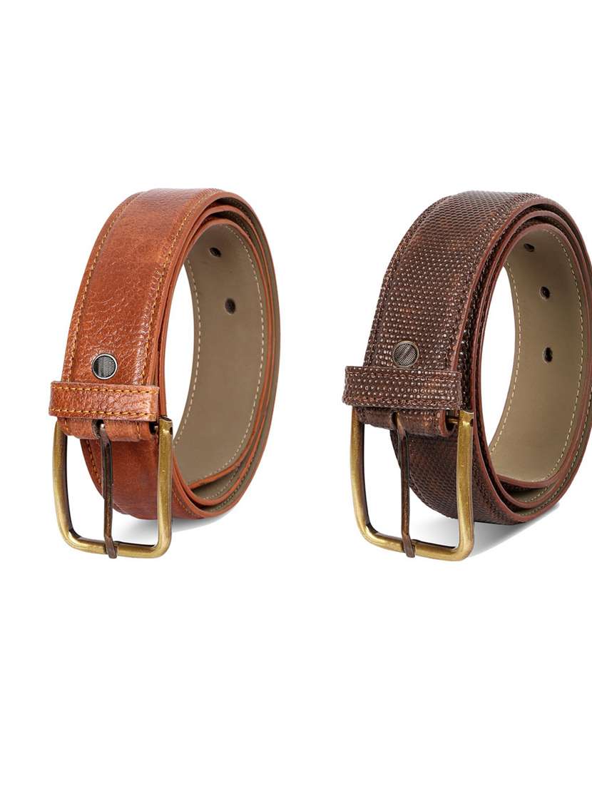 pack of 2 leatherette belts