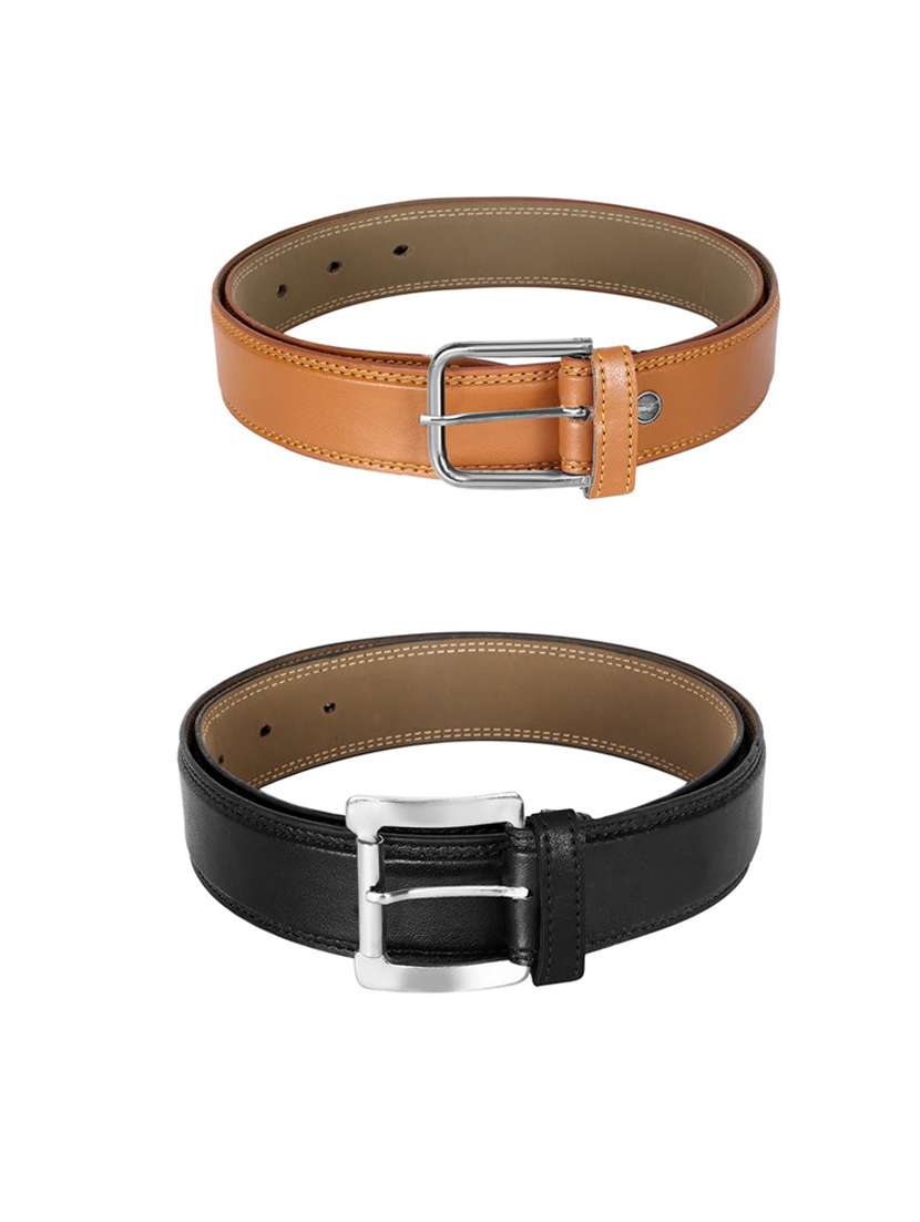 pack of 2 leatherette belt - 19231944 -  Standard Image - 1