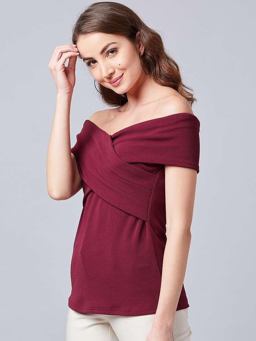 women's straight off shoulder top - 19233039 -  Standard Image - 1