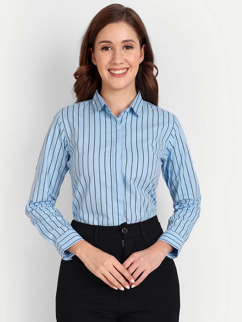 light blue striped shirt - 19242315 - Standard Image - 1