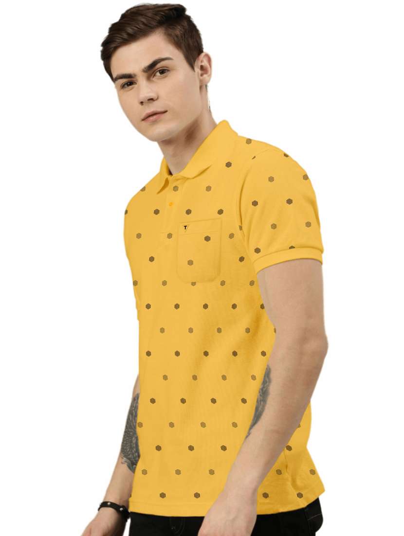yellow cotton printed t-shirt - 19242872 - Standard Image - 1