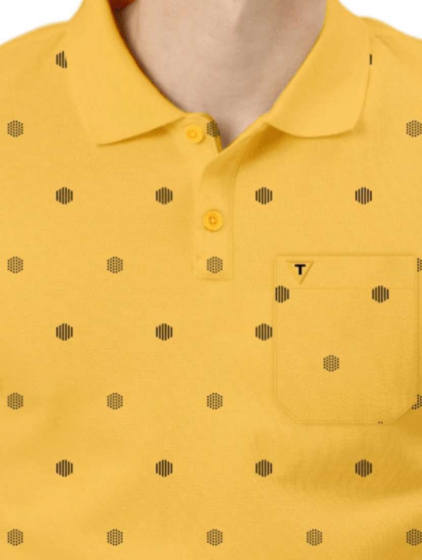 yellow cotton printed t-shirt - 19242872 - Standard Image - 4