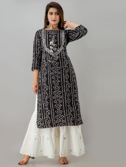 printed kurta sharara set - 19257369 -  Standard Image - 0