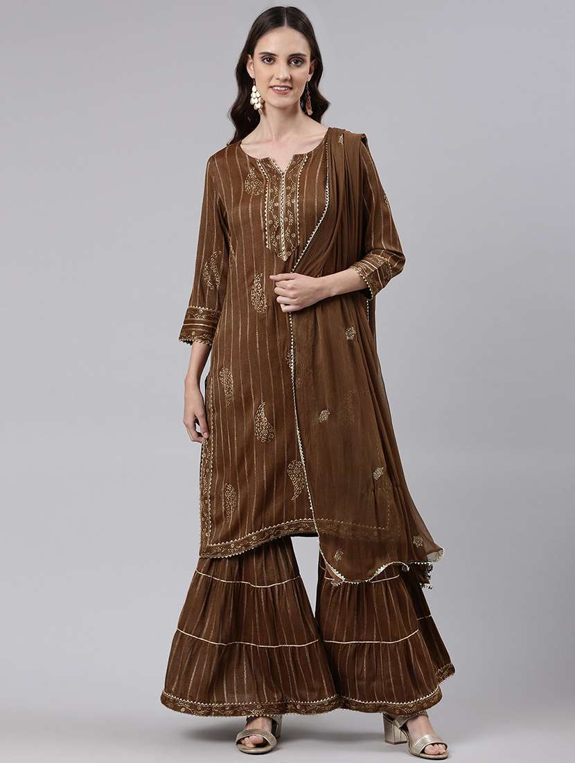 printed kurta sharara set