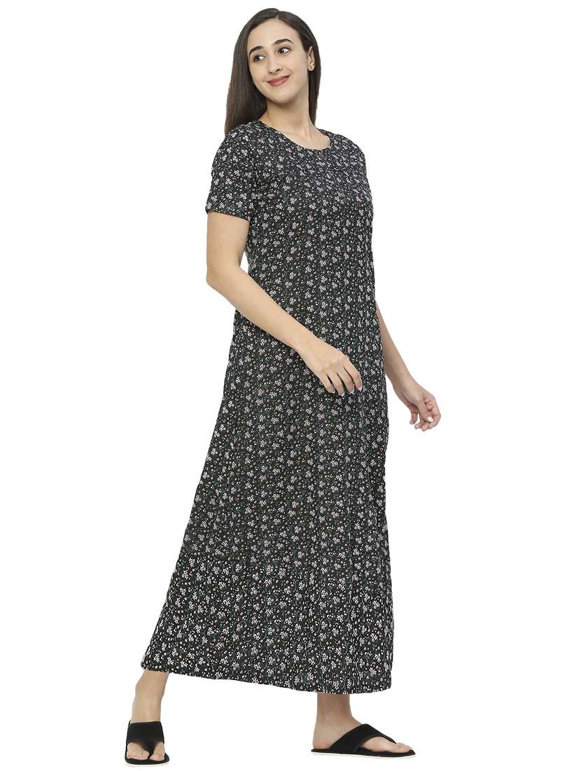 printed cotton nighty  - 19257474 -  Standard Image - 1