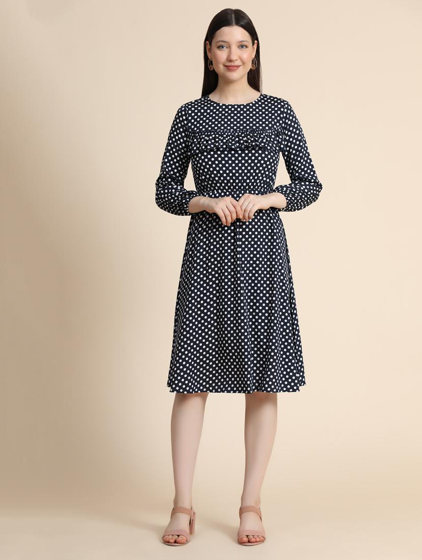 women's fit & flare printed dress - 19257625 -  Zoom Image - 0