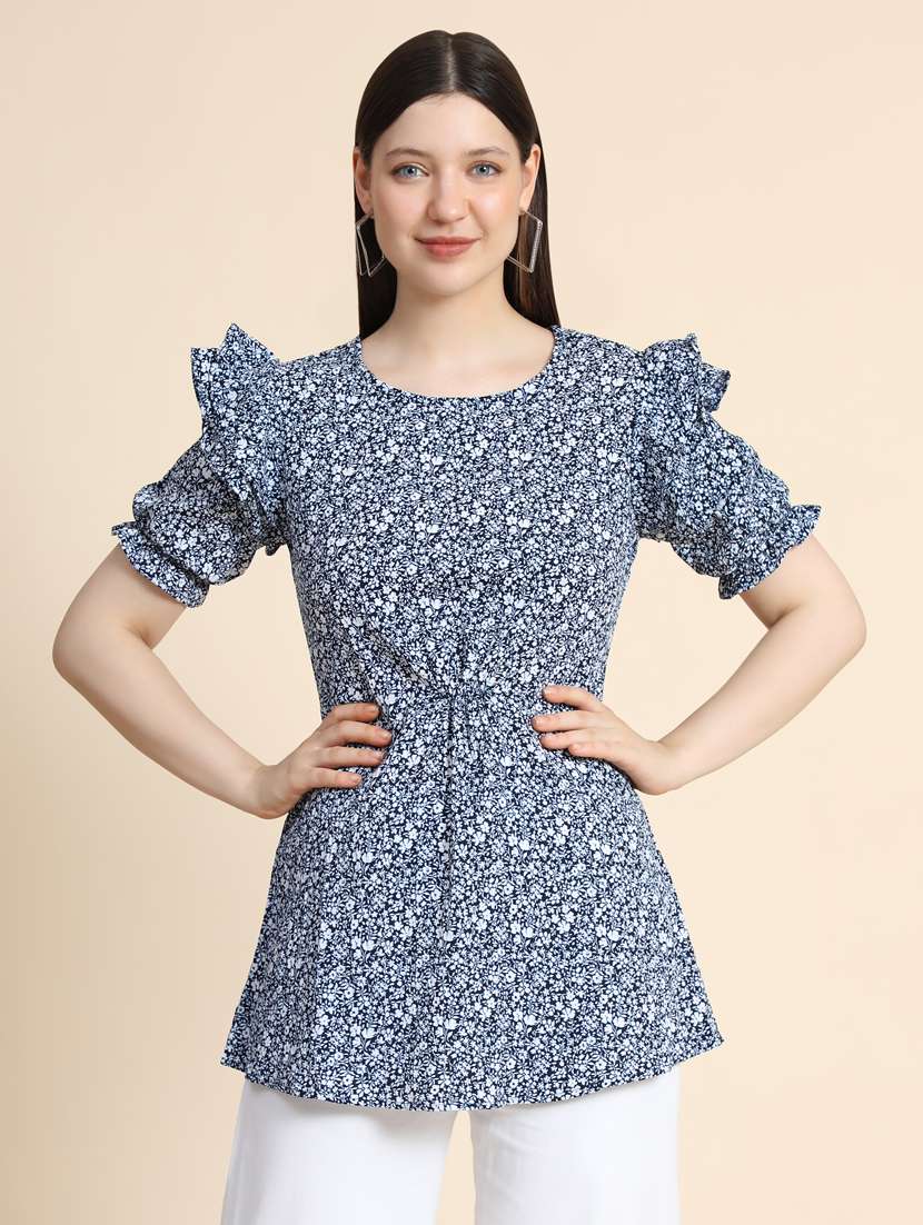 women's a line round neck top - 19257706 - Zoom Image - 0