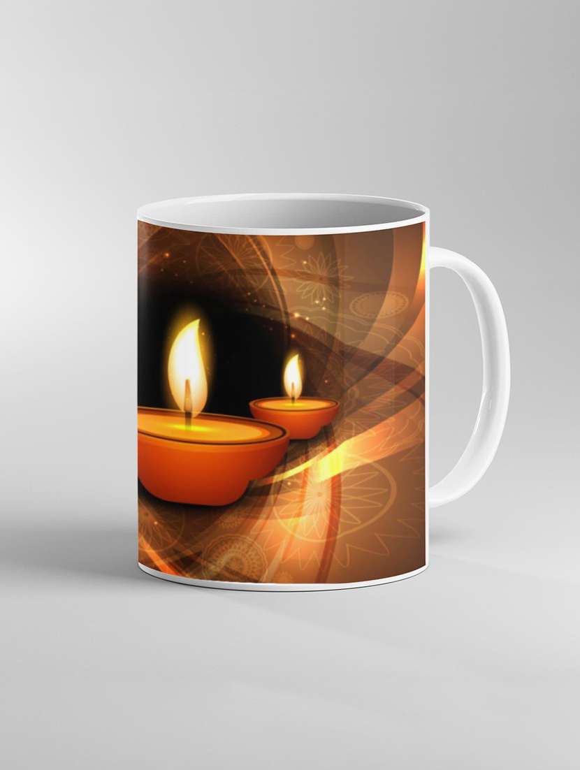 diwali printed coffee mug